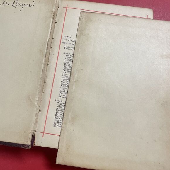 Owen Meredith Poetical Works Antique Book Decorative Gilt Cloth Lord Lytton - Picture 9 of 13